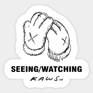 kaws seeing/watching Sticker